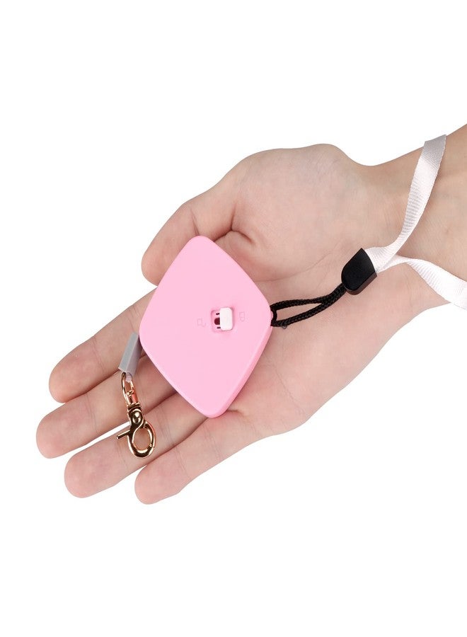CUGBCUG Retractable Dog Leash for Small Dogs Cats up to 11lbs with 6.5ft Anti-Pull Strong Nylon Tape, Hands Free, Mini and Portable Walking Leash with Wrist Strap, One-Hand Brake, Pink Square - Image 1